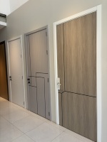 Porte intérieure en PVC WPC avec revêtement fini, imperméable, insonorisée, anti-termites, pour chambre à coucher, hôtel, villa
