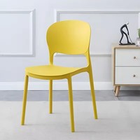 Chaise de salle à manger empilable en polypropylène, design simple, couleurs OEM, en plastique intégral, en promotion