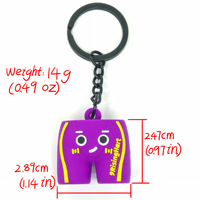 Porte-clés créatif 3D en PVC en forme de short de bain, accessoire écologique en caoutchouc souple, pendentif personnalisé avec logo, porte-clés promotionnels, faible MOQ