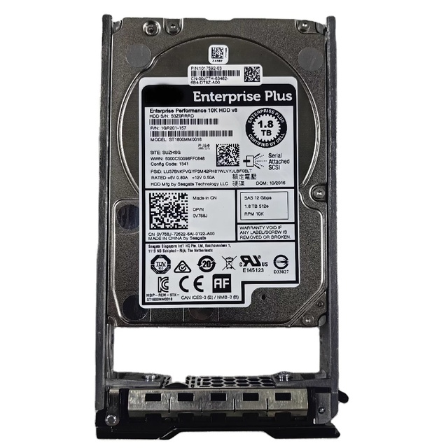 New and Original Clean Condition 0V768J ST1800MM0018 1.8TB 10K 12Gbps 2.5-inch SAS Enterprise Hard Disk Drive Hardware Software