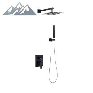 Sistema Doccia a Pioggia Nascosto Moderno Wayon in Nero Opaco con <span class=keywords><strong>Doccetta</strong></span> per Bagni di Lusso - Product Image 6