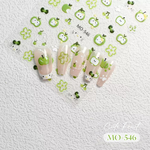 Set <span class=keywords><strong>de</strong></span> Adhesivos para <span class=keywords><strong>Uñas</strong></span> con Diseño <span class=keywords><strong>de</strong></span> Gatitos Veraniegos, Lindas Calcomanías <span class=keywords><strong>de</strong></span> Frutas <span class=keywords><strong>de</strong></span> Dibujos Animados con Manzana Verde, Limón, Cereza y Lazos para Decoración <span class=keywords><strong>de</strong></span> Manicura DIY - Product Image 5