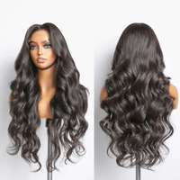 Perruques en cheveux humains multicolores, Deep Wave / Body Wave / Bone Straight, Perruques colorées tendance bordeaux, orange, blond pour femmes