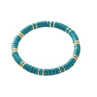 Bracelet en perles de pierre naturelle facettées et intercalaires avec embouts en cuivre et alliage, bracelet en jade tissé à la main pour femmes