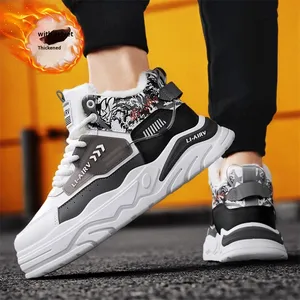 Bottes pour hommes, modèle hiver 2025, nouvelle collection, à lacets, semelle épaisse, résistantes à l'usure, pour l'extérieur, doublées, chaudes, bottines de sport - Product Image 4