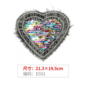 Yiwu Gillian Grandi Toppe Tessili <span class=keywords><strong>in</strong></span> Denim Ricamate a Mano Termoadesive con Motivi a Cuore, Stella, Jeans, Stelle e Strisce, per Stemmi - Product Image 2
