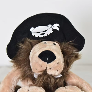 Peluche de León Pirata de la Selva, Relleno de Algodón PP, Premio para Máquina de Garras, Regalo Festivo - Product Image 3