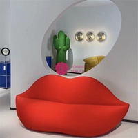 2024 nouveau Design chaise d'attente lèvre canapé clinet chaise pour les espaces publics salon de beauté ou de coiffure