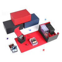 Boîte de rangement pour cartes personnalisable 35PT à 2 rangées, grande capacité, organisateur de cartes sportives, boîte de rangement pour cartes avec séparateurs pour MTG Yugioh PTCG