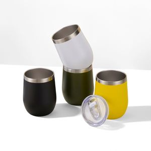 Custom Logo Wine Mugs Cup Stainless Steel Insulated Bottles Sublimation Tumbler With Lid for Laser - Product Image 2