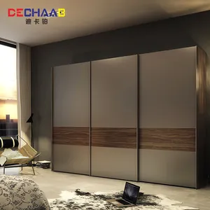 衣類木製3ドアワードローブ家具モダンな寝室ワードローブデザイン