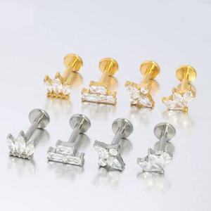 Gaby ASTM F136 Implant-grade <b>Titanium</b> Labret Nose Belly Ring Helix Cartilage Earring Children's Gift Piercing Jewelry - Product Image 4