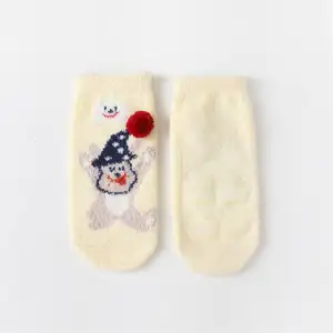 Calcetines de punto de Spandex coloridos borrosos antibacterianos diseñador calcetines de alta calidad Casual transpirable antideslizante algodón bebé recién nacido