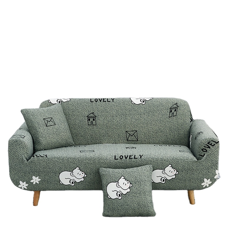 Polyester Elastic Stretch Super Soft Velvet 2 Seater Sofa Cover