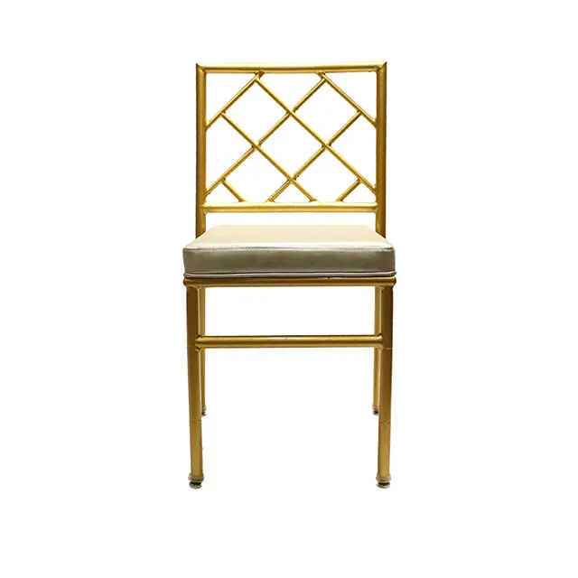 מודרני אינפיניטי סלון ריהוט מתכת זהב צלב חזרה vip משתה חתונה כיסא עבור ומלונות