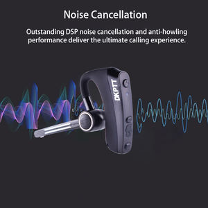 سماعة أذن لاسلكية بلوتوث DKPTT E2 مع خطاف للأذن وزرين للضغط للتحدث للمكالمات الهاتفية والاتصال اللاسلكي ثنائي الاتجاه - Product Image 4