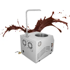 Yepyeni şelale musluk çikolata erime dağıtıcı otomatik çikolata tavlama makinesi