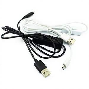 สายไฟ USB เป็นไมโครยูเอสบีพร้อมสวิตช์เปิด/ปิดสำหรับราสเบอร์รี่พาย - Product Image 1