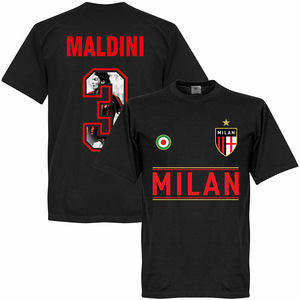 AC Milan Retro <span class=keywords><strong>Jersey</strong></span> hai mặt crewneck ngắn tay T-Shirt kỷ niệm phiên bản vải dệt kim - Product Image 2