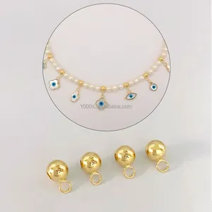 Perles de positionnement en or pur 14K pour colliers et bracelets
