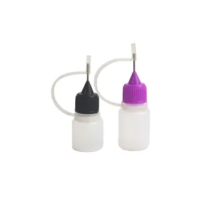 NH all'ingrosso 3ml - 120ml 10ml piccola dimensione applicatore bottiglia punta ago bottiglia di plastica con tappo in metallo