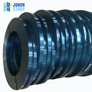 Factory Supplier 12.7mm 16mm 19mm 31.75mm Blue Tempered and Waxed Manual Packing Steel Strapping