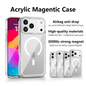 <span class=keywords><strong>Coque</strong></span> de téléphone ATB 2,5 mm magnétique antichoc et étanche pour <span class=keywords><strong>iPhone</strong></span> 17, en TPU transparent et PC, anti-rayures, compatible avec la recharge magnétique - Product Image 2