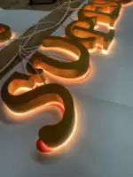 आउटडोर दुकान लोगो पत्र बैकलिट लोगो 3D पत्र चैनल चमकदार पत्र का नेतृत्व किया