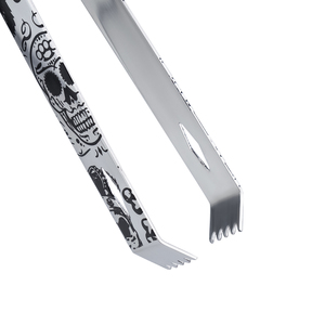 Pinza para Servir Bebidas con Diseño de Calavera <span class=keywords><strong>Pirata</strong></span> y Logotipo Personalizado OEM, Acero Inoxidable 304, para Decorar Cócteles, Agarrar Hielo, Limón y Azúcar - Product Image 6