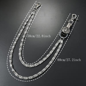 Nouvelle chaîne de taille en métal multicouche à la mode pour hommes avec décoration de toile d'araignée pour <span class=keywords><strong>jupe</strong></span> en jean - Product Image 2