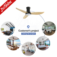 Ventilateur de plafond intelligent 1stshine de 42 pouces, design moderne encastré, efficace, qualité garantie, vente en gros, avec lumière LED
