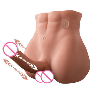 Muscolo maschio metà corpo sesso Torso bambola con spinta automatica realistica vibranti pene Dildo stretto anale Unisex masturbatore - Product Image 1