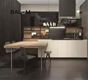 Juego de Muebles de Cocina Completo de Alta Calidad, Estilo Europeo, Gabinetes de Cocina de Madera Maciza con Isla - Product Image 2