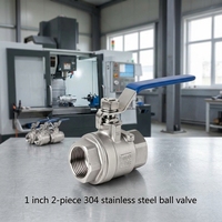 Vanne à boisseau sphérique en acier inoxydable 304 à double joint NPT, haute plateforme, PN16, joint en PTFE, 1/2 po à 2 po, OEM, pour l'huile, le gaz, l'eau et la protection incendie