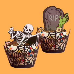 น้ำผึ้งและของตกแต่งเค้กฮาโลวีนแสนหวาน อุปกรณ์ตกแต่งคัพเค้กสำหรับงานปาร์ตี้ - Product Image 3