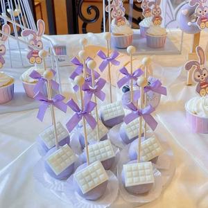 Bow Cake Picks Decoraciones para fiestas Coquette Themed Bowknot Ribbon Cake Topper Cumpleaños Nupcial Baby Shower Boda Decoración <span class=keywords><strong>de</strong></span> Navidad - Product Image 5