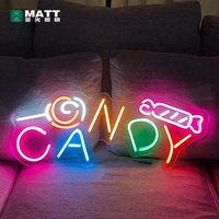 Enseigne néon personnalisée pour boutique de bonbons, enseigne LED pour entreprise, décoration de chariot à bonbons, signalétique pour bar et boutique, décoration murale pour Halloween et festivals