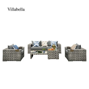 Canapé d'extérieur en rotin moderne, mobilier de jardin, cadre en aluminium de luxe, ensemble de canapés de patio, ensemble de meubles pour hôtel, complexe hôtelier - Product Image 5