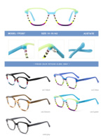 Lunettes de lecture en acétate à rayures dégradées multicolores, style 2025, design artistique pour les lecteurs amateurs d'art, lunettes