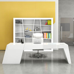 โต๊ะทำ<span class=keywords><strong>งาน</strong></span>ไม้เรียบง่ายสำหรับผู้บริหาร ซีอีโอ หรือหัวหน้า พร้อมผิวเคลือบเงา - Product Image 1