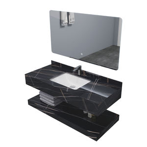 <span class=keywords><strong>Mueble</strong></span> de baño con lavabo combinado, un lavabo de doble capa en el baño hecho de roca-losa-Cerámica. Espejo de baño - Product Image 6