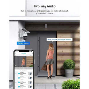 Usine en gros Smart Wi-Fi 3MP bébé moniteur PTZ caméra téléphone télécommande détection de mouvement Vision nocturne enfants solaire CCTV - Product Image 1