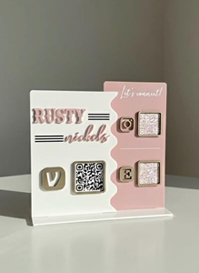 Letrero de acrílico con código QR para pequeños negocios, soporte de pago por escaneo, señalización para redes sociales, letrero para vendedores, menú de salón, logotipo de lujo - Product Image 6