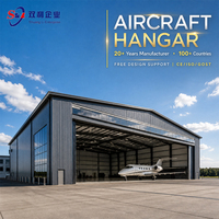 Hangar modulaire en acier haute résistance, bâtiment préfabriqué à grande portée, hangar industriel pour avions, kits de hangar métallique pour avions