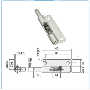 304 Pestillo de resorte de acero inoxidable L/R Bisagra de puerta telescópica Bisagra simétrica extraíble Pasador de puerta - Product Image 6