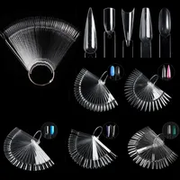 50 Nuanciers transparents pour ongles, carte de couleurs, présentoir, modèle de vernis gel, échantillon de nail art, palette acrylique pour salon de manucure