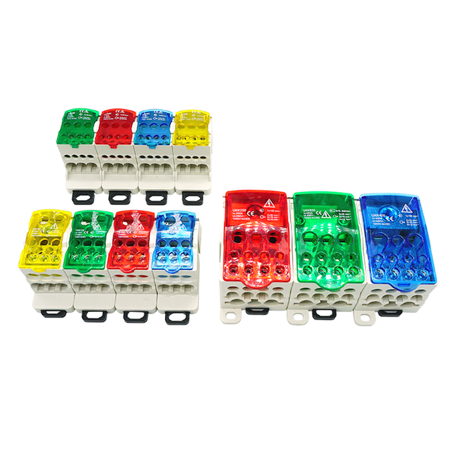 1-5 5-10 21-30 >30 Awg UKK Power Car Distribution Terminal Block Screw Plug-in Bus bar