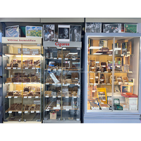 Vitrine en verre de décor de luminaire de magasin de fumée avec la vitrine d'exposition de vision complète de lumière LED pour le magasin de magasin de fumée
