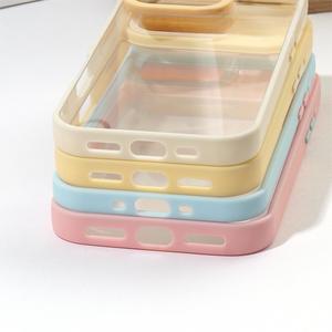 Suitable for iPhone 17 Pro case, acrylic color-blocking resin with cream gel groove design, full coverage shockproof <b>phone</b> case - Product Image 3