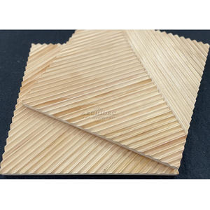 ไม้เวนจ์แข็งลายซิกแซกแผ่นไม้ติดผนังดีไซน์3D พื้นผิวแบบ ABC ติดตั้ง DIY เทรนด์ใหม่ V ร่องแผงปริศนาเรขาคณิต - Product Image 5